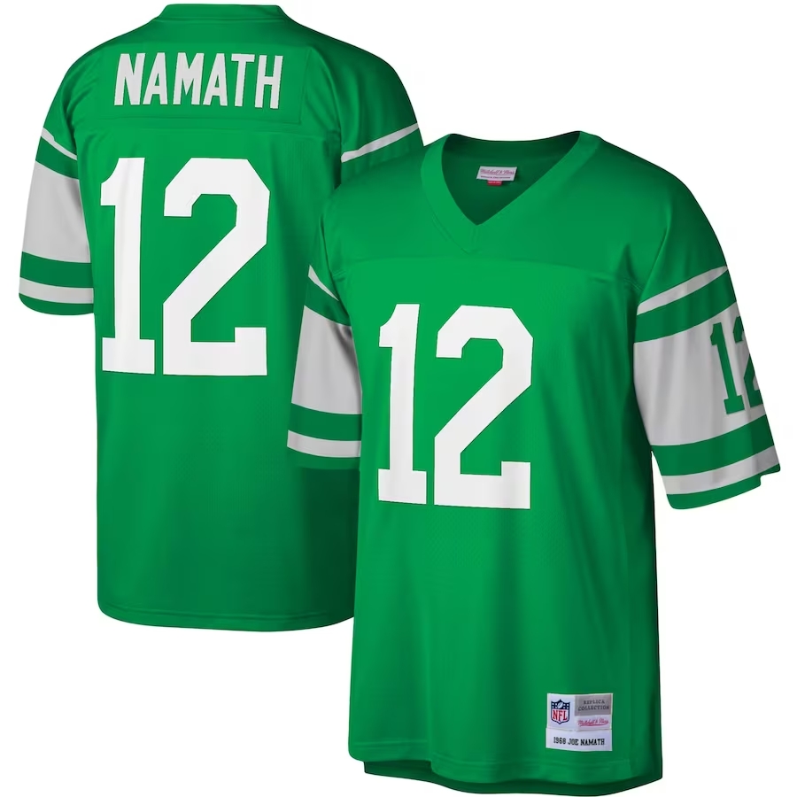 Men's New York Jets Joe Namath Mitchell & Ness Kelly Legacy Replica Jersey