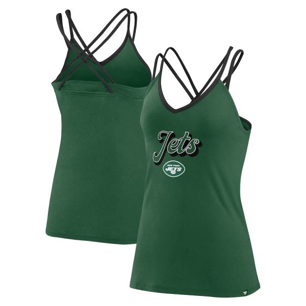 New York Jets Fanatics Branded Green Go For It Strappy Crossback