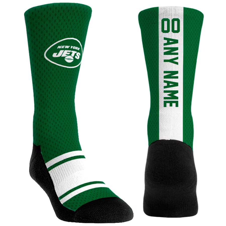 New York Jets Rock Em Socks Youth Custom Jersey Crew Socks