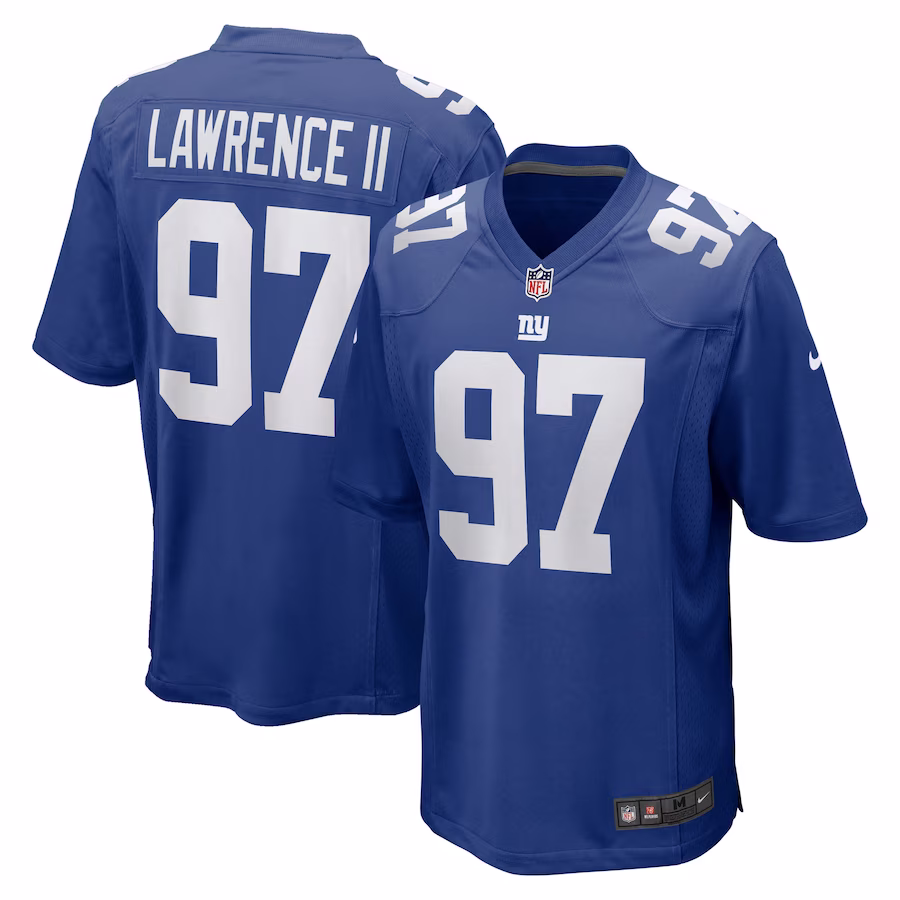 NY Giants Dexter Lawrence II Mens Team Game Player Jersey