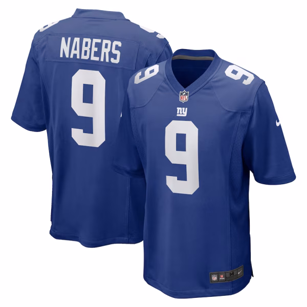 NY Giants Malik Nabers Mens 2024 NFL Draft First Round Pick Player Game Jersey - Royal
