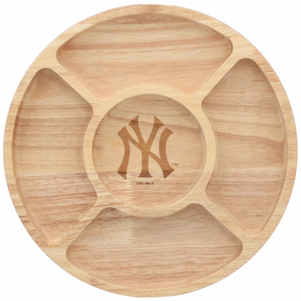 New York Yankees Wood Chip & Dip Serving Tray