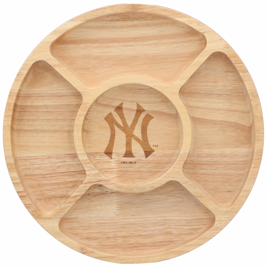 New York Yankees Wood Chip & Dip Serving Tray