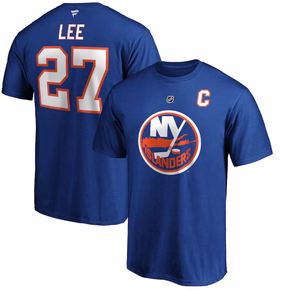 Anders Lee New York Islanders Fanatics Authentic Stack Player Name & Number T-Shirt