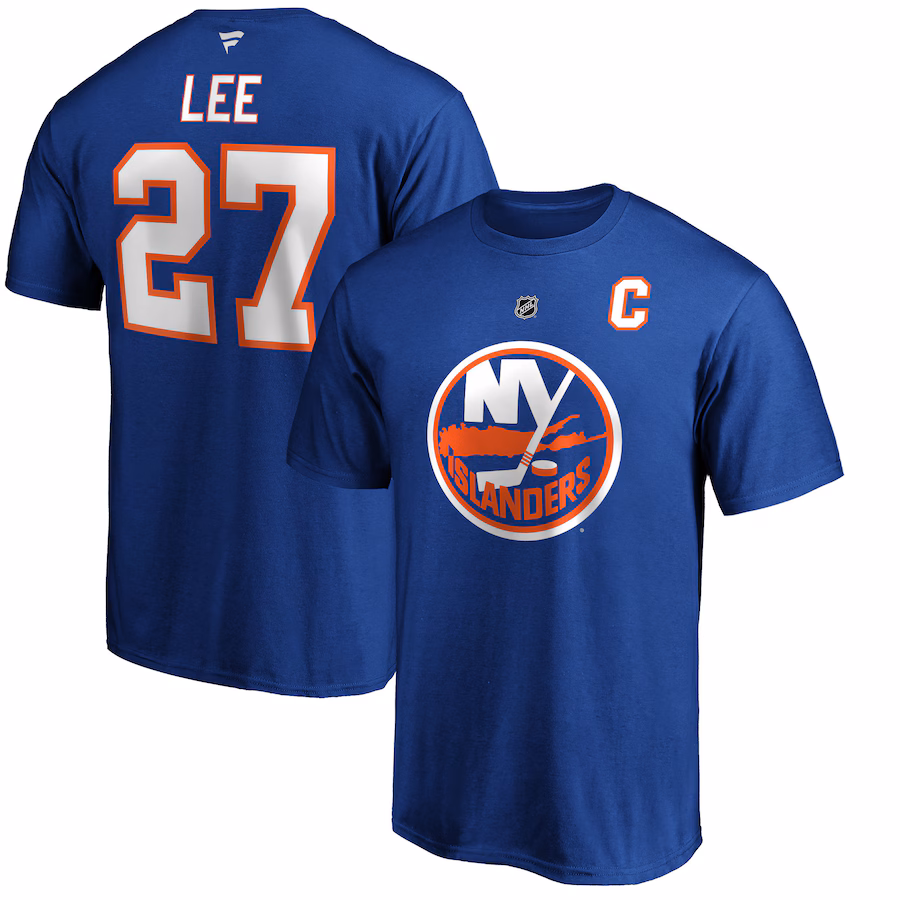 Anders Lee New York Islanders Fanatics Authentic Stack Player Name & Number T-Shirt