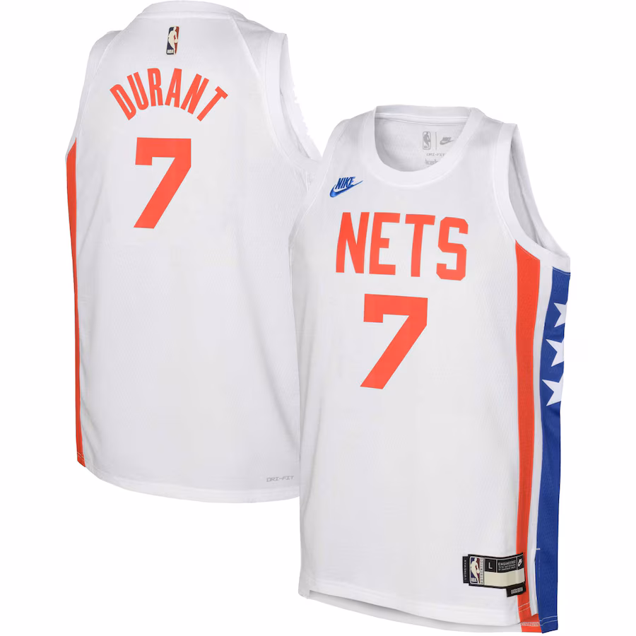 Kevin Durant Brooklyn Nets Nike Youth 2022/23 Swingman Jersey White - Classic Edition